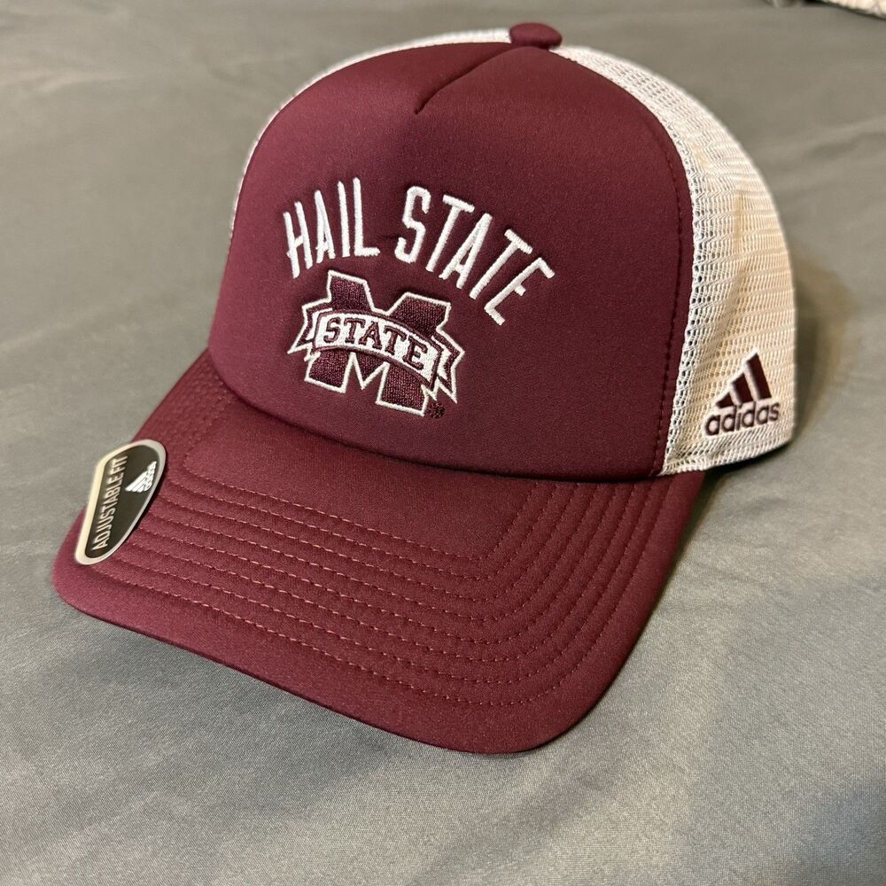 Adidas Mississippi State Bulldogs Hail State Snapback Hat Cap Adjustable Maroon